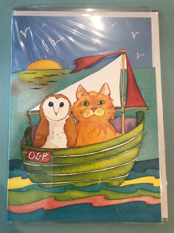 The Owl & The Pussy Cat Birthday Card