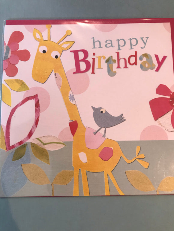 Giraffe Birthday Card