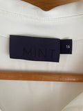Mint Velvet Cream Top with Chiffon Sleeves - Size 16