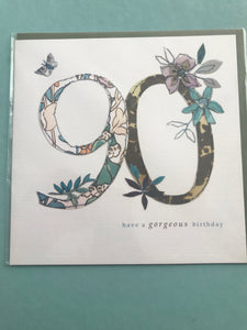 90th Birthday Card
