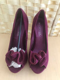 Raspberry Peep Toe Court Shoes in Various Sizes - REDUCED