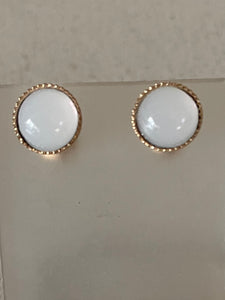 Opal with Gold Surround Studs