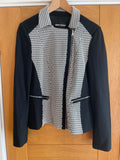 Gerry Weber Black & White Zip Jacket - Size 16