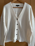 ME+EM Cream Button Cardigan - Size M