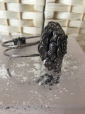 Vintage Silver Flower Bangle