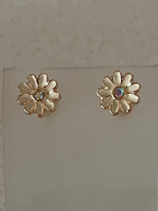 Flower Gold Stud Earrings