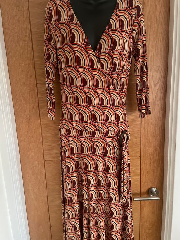 Next Dress Abstract Print Dress - Size 12