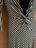 Kenar Black & White Stripe Dress - Size 12