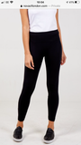 Black Fleece Lined Leggings in Medium