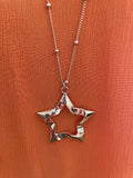 Rose Gold Open Star Long Necklace