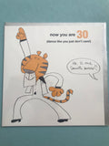 30th Birthday Card in Four Designs