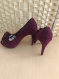 Raspberry Peep Toe Court Shoes in Various Sizes - REDUCED