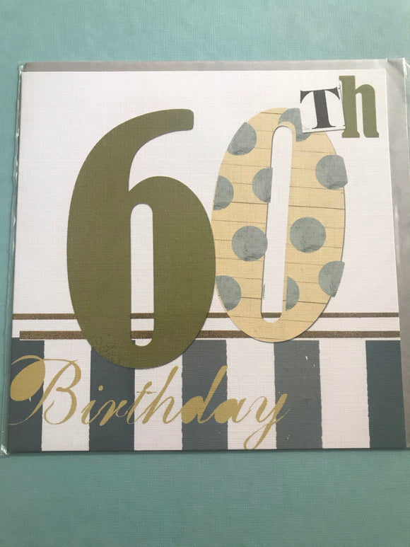 60th Birthday Card in Two Designs