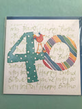 40th Birthday Card in Three Designs
