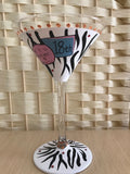 Hand Painted 18th Martini Glass