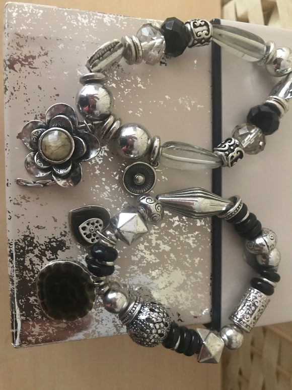 Stretch Charm Bracelet in Two Designs