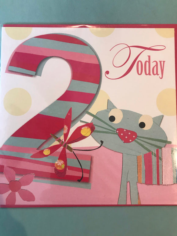 2nd Birthday Card in Three Designs