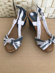 Leather High Wedge Sandal in Various Sizes  - REDUCED