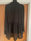 Black KDK Chiffon Shirt - Size 14