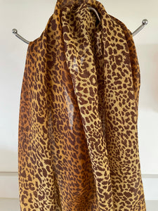 Brown & Tan Animal Print Scarf