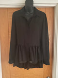Black KDK Chiffon Shirt - Size 14